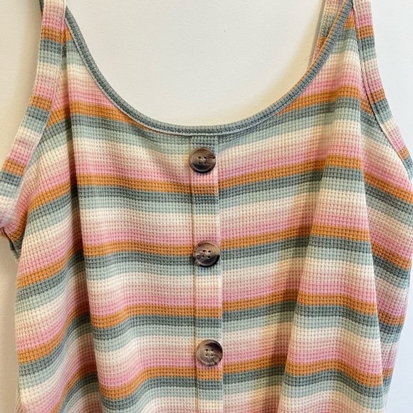 American Eagle Front Tie Tank Top with buttons - Picture 3 of 5